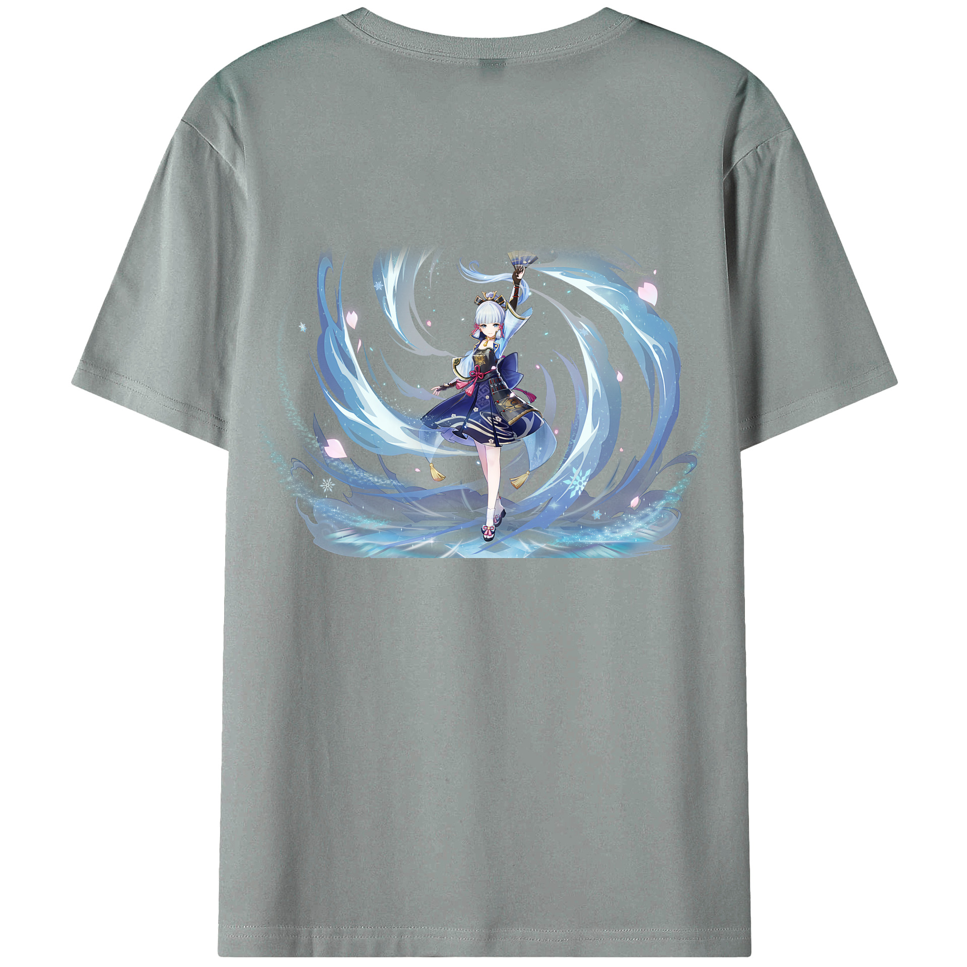 げんし神 神里綾華 神宮寺レン genshin Kamimiya Ren 綿100％ メンズ半袖Tシャツ（バックプリント） 通気性
